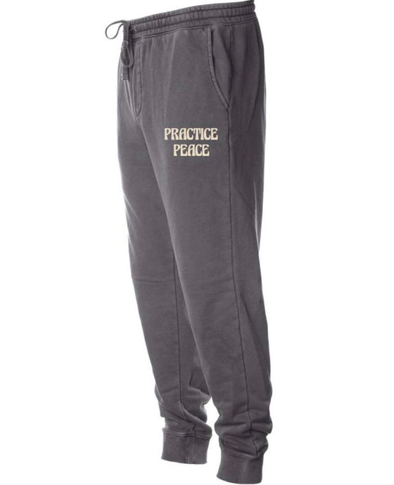 PRACTICE PEACE Onyx Pigment Dyed Sweatpants